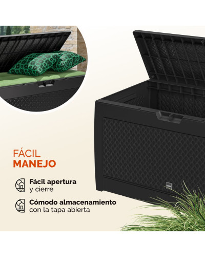 Gartenbox Matuba 310L Anthrazit Flechtoptik